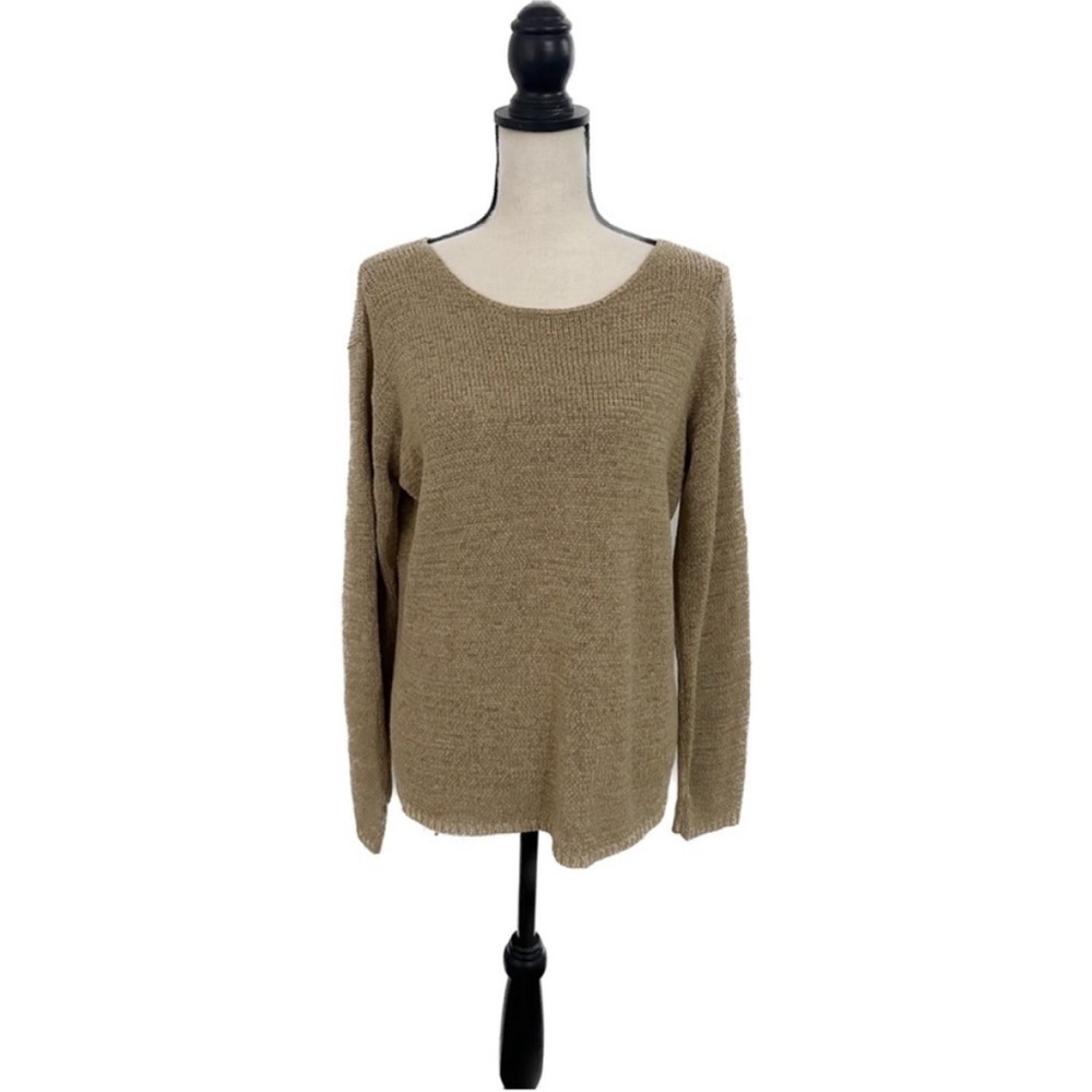 Chaus Tan Knit Sweater Top